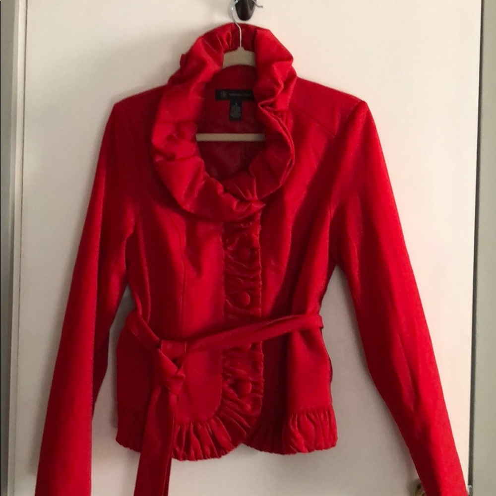 Red INC ruffle blazer